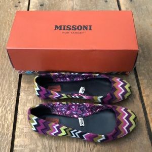 Missoni for Target Fushia Zig Zag ballet flats 7.5